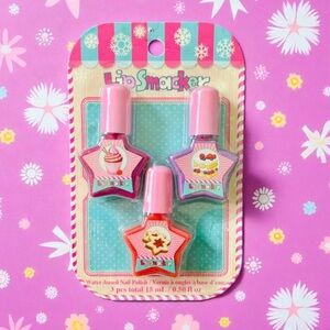 Vintage Lip Smacker Water-Based Nail Polish 3 Pack Star Bottles